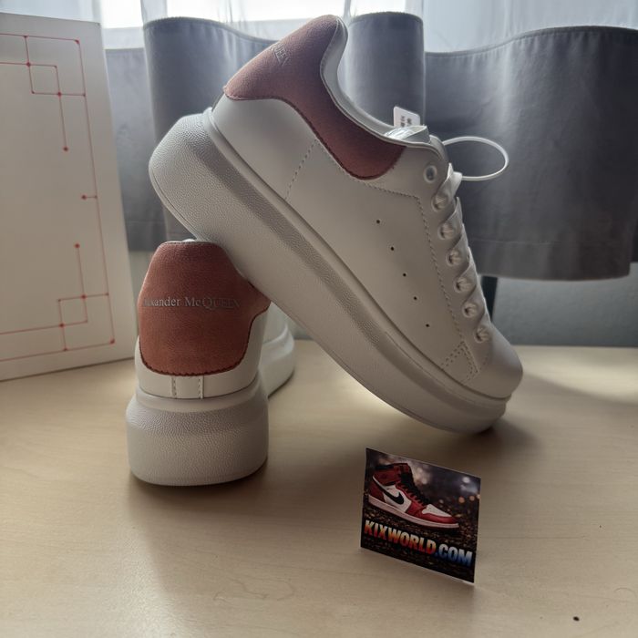 Alexander McQueen White / Pink suede Alb Roz