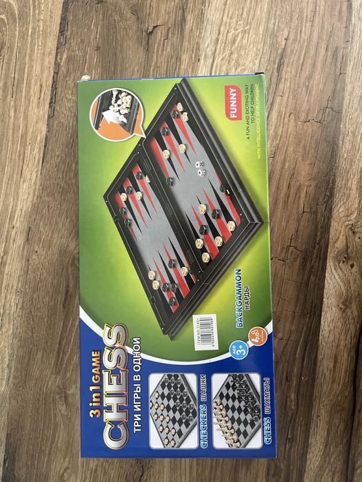 Шахматы нарды шашки 3в1