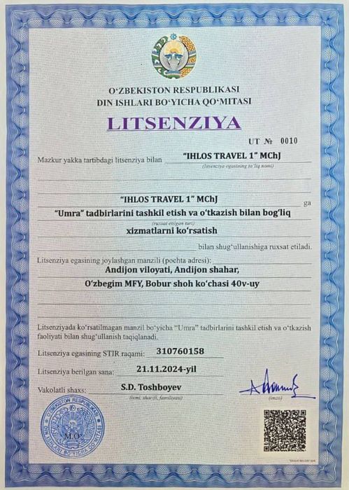 Umra safari litsenziyalangan