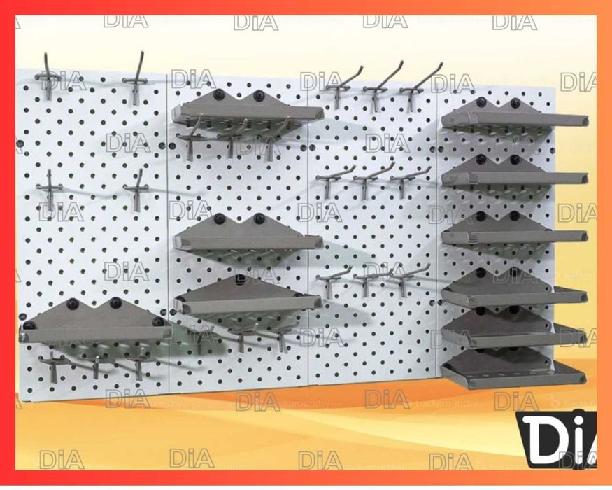 Teshilgan panel, перфопанель, do'konda ilgaklar uchun panel