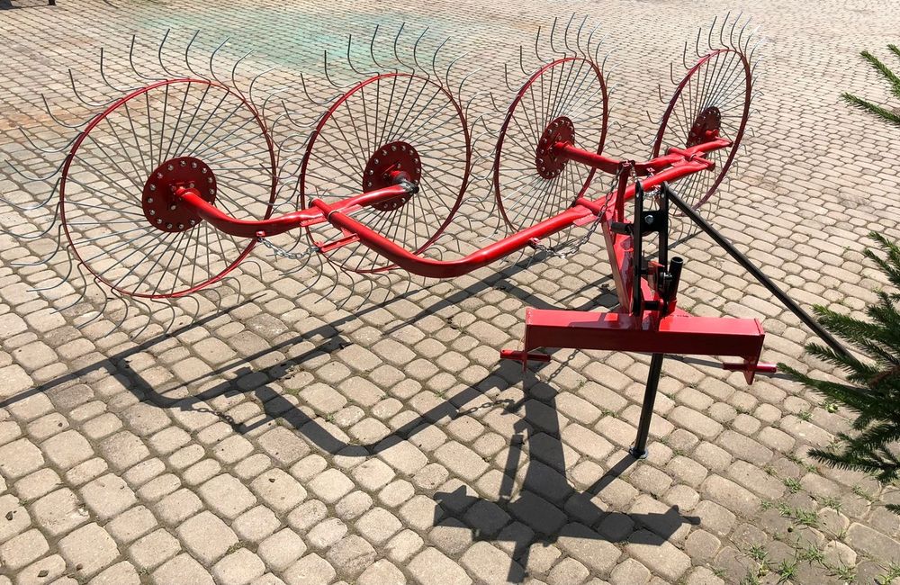 Greblă greblatoare tractor tracotraș cu 4 sori