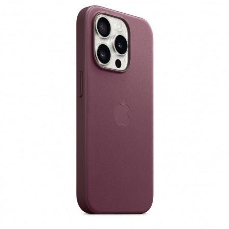 Husă Apple Originală din Piele pentru iPhone 15 Pro Mulberry