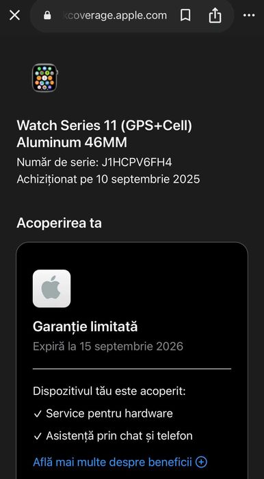 Apple Watch Series 11 46mm Space Gray, Cellular + GPS Ca Nou, Full Box