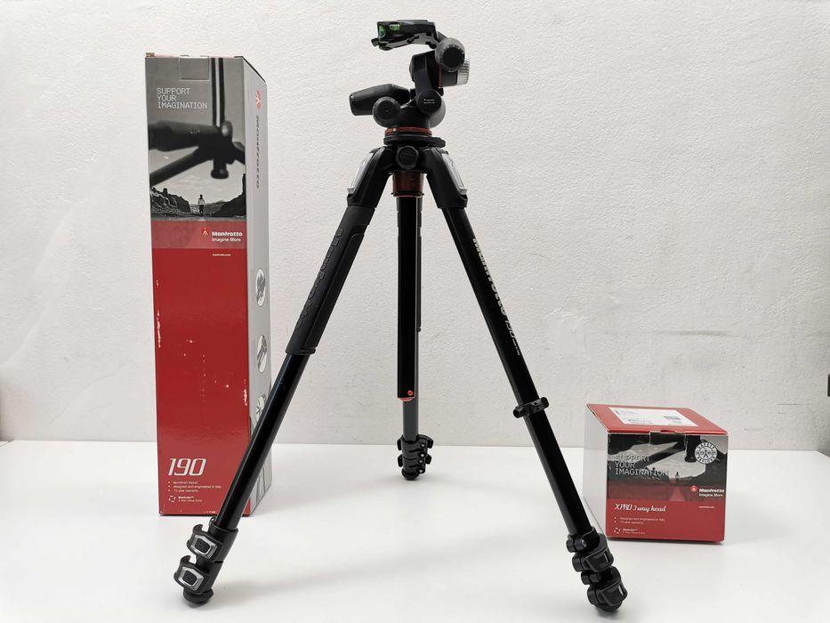 Manfrotto MT190XPro3 + Manfrotto MHXPRO-3W статив за фотоапарат