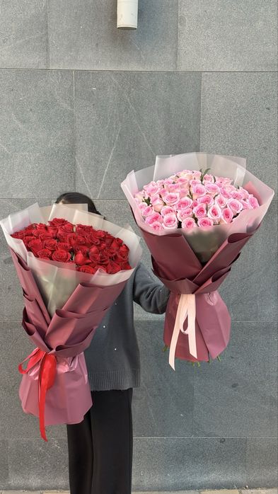 Цветы , Метровые розы с доставкой /самовывоз