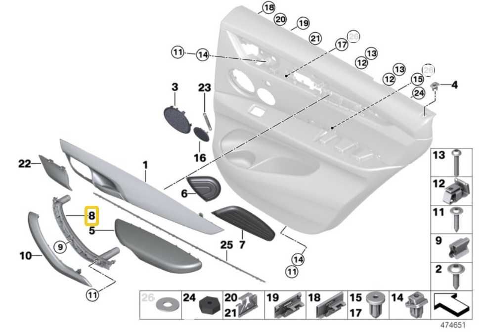 Maner Negru Interior Usa Pasager Fata Spate Dreapta BMW X5 F15 X6 F16