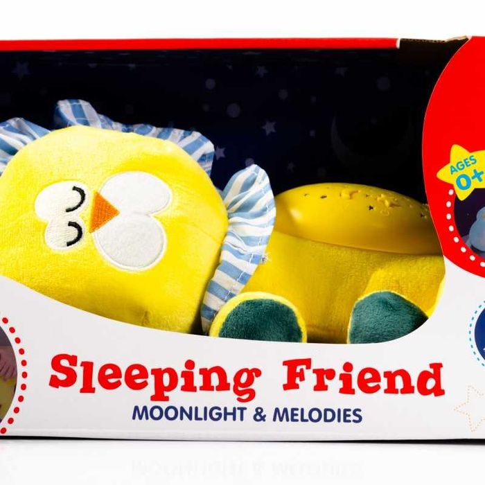 Музикална плюшена играчка с прожекция Sleeping Friend Night Light