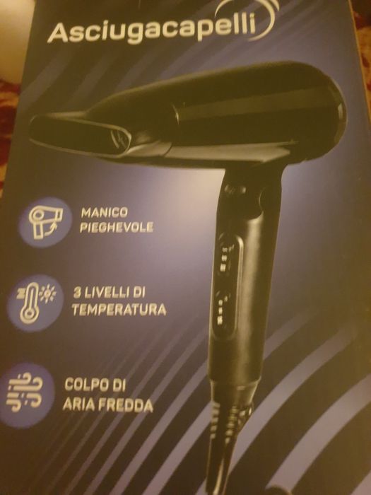 Uscator de par, maner pliabil,  3 niveluri de temperatura 1800-2200w