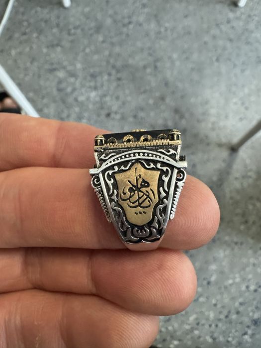 Кольцо мужское серебро
