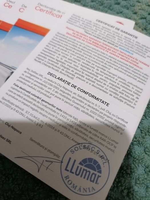 Autorizați auto Lullmar pentru geamuri fumuri  stampilate semnate rar