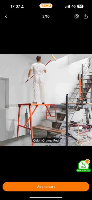 Сгъваема работна платформа / мини скеле – метална конструкция