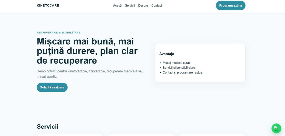 Creare site web de prezentare | Web design + SEO | de la 450 lei