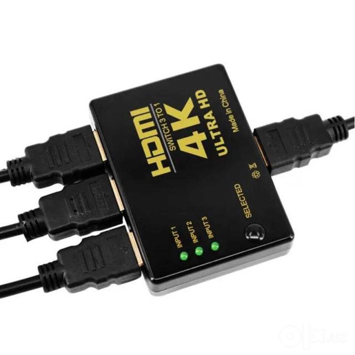 HDMI 3 to 1 Splitter + пульт