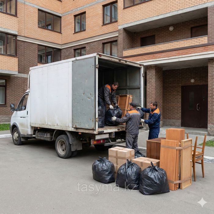 Город астана вывозим все виды мусра.
