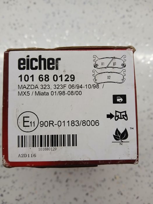 Спирачни накладки Eicher за Mazda