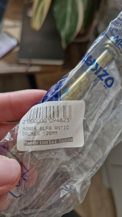 Vand manere bronz antic 128 mm