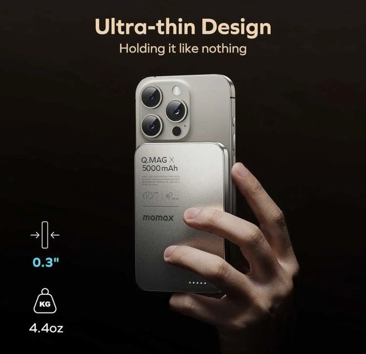 Momax Power bank macsafe повер банк 5000mah