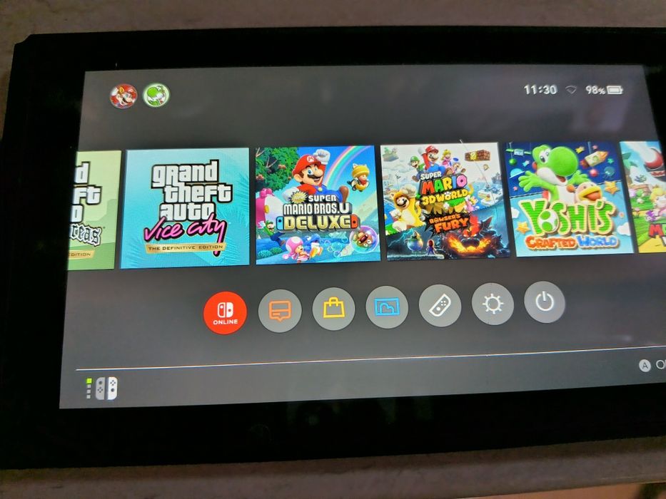 Consola jocuri copii Nintendo Switch modata Hekate cu multe jocuri instalate Super Mario Bros Zelda Pokemon Yoshi Kirby