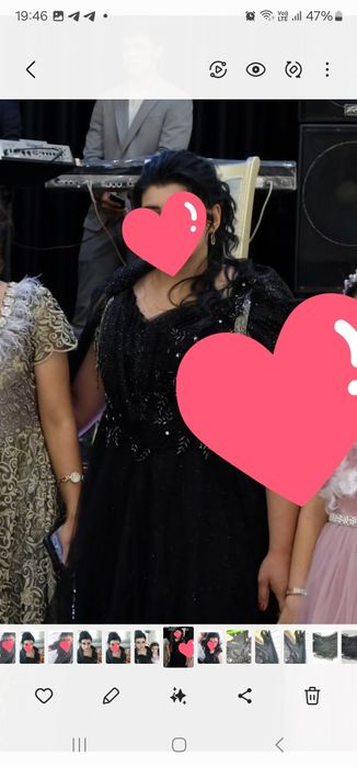 Vecherni koʻylak qora juda chiroyli 54- 56 razmerlarga ham ketadi