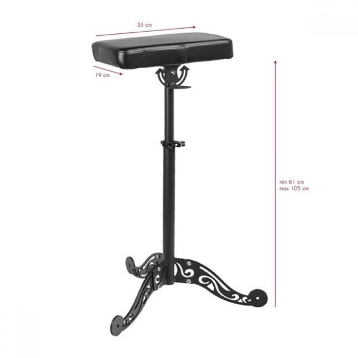 Поставка за ръце за татуисти pro, черна