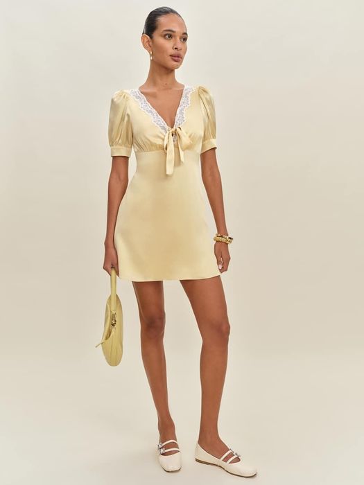 Avin Silk Dress Reformation