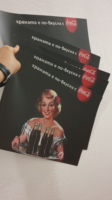 Ретро колекционерски подложки за хранене Coca-Cola – 5 бр.