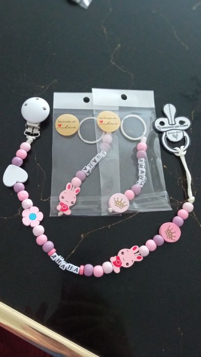 Дървен клипс за биберон