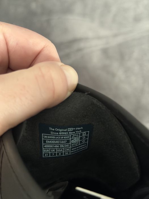 Tommy Jeans LaceUp bocanci/ghete  din piele neagra marime  40 noi