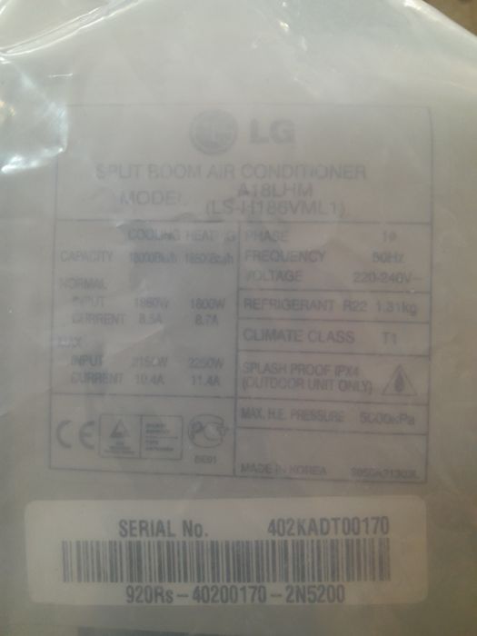 Konditsioner LG art cool18 made in korea sotiladi