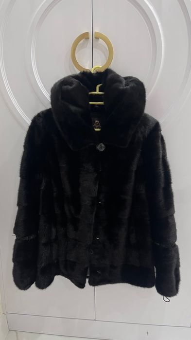 шуба норковая черная