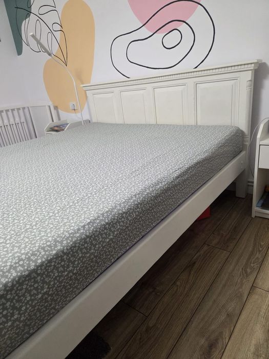 Pat matrimonial lemn masiv