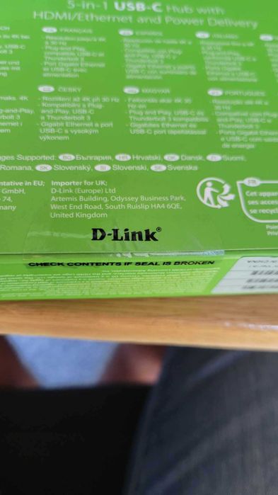 D-Link DUB-M520 докинг станция Жичен Thunderbolt 3 Алуминий, Черен