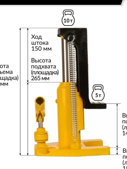 Домкрат коготь с нижней лапкой