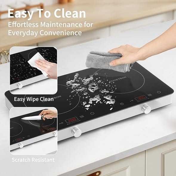 Plită cu inducție COOKTRON dublă cu control dual