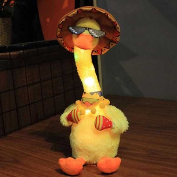 Забавна играчка пеещо и танцуващо пате Сантяго с вградена батерия