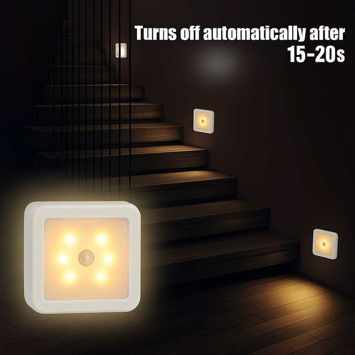 Lampă LED cu senzor mișcare - pentru baie, dulap, hol, scară