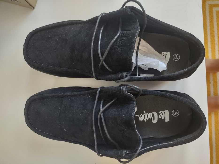 Черни мъжки велурени обувки Lee Cooper