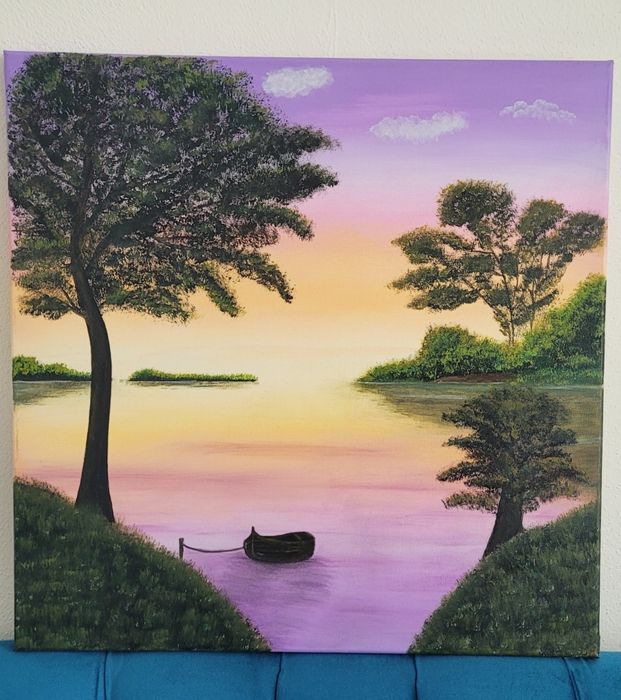 Picturi acrilice realizate manual pe panza