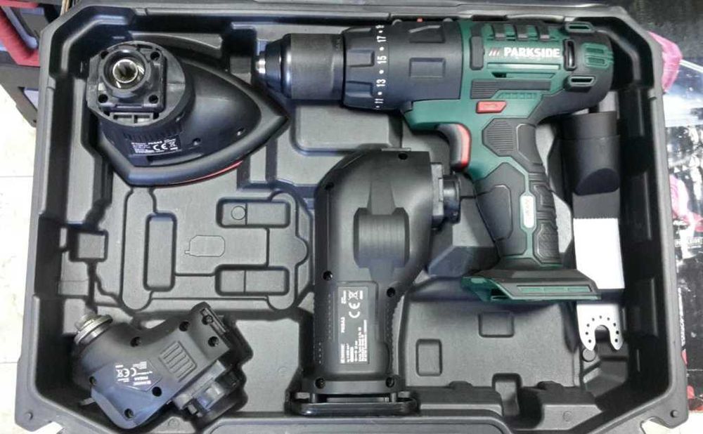 20V 4в1 Винтоверт, Саблен Трион, Мултитул, Шлайф Parkside 20волта