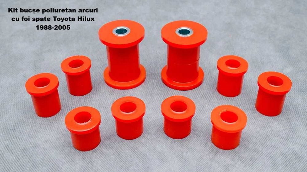 Kit bucse Toyota Hilux 1988-2017 pentru arcuri cu foi spate-Poliuretan