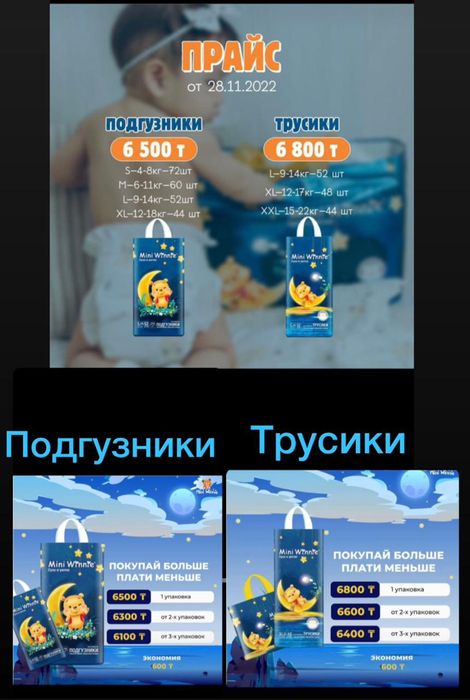 Подгузники MiniWinnie