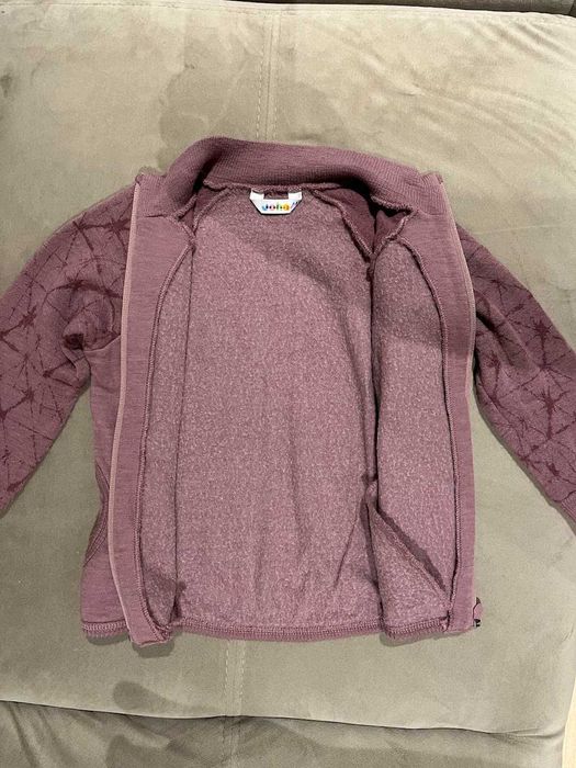 Set cardigan + pantaloni brushed din lână merinos - Mărime 98/104