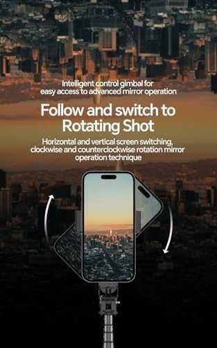 Нов гимбал Селфи стик статив с 1-осов стабилизатор за TikTok и YouTube