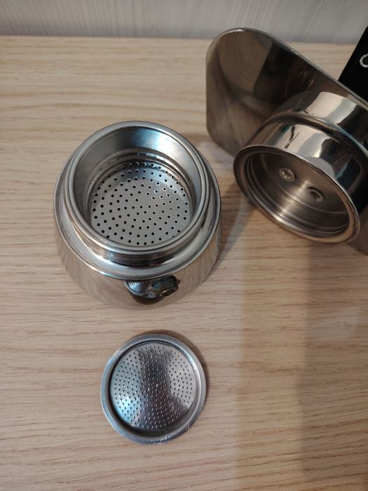 Cafetieră italian vintage Luxa Guido Bergna – NEFOLOSIT, rar – inox, M