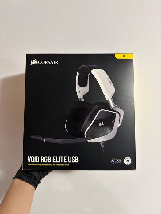 Casti gaming  Corsair Void ELITE, surround 7.1, Alb