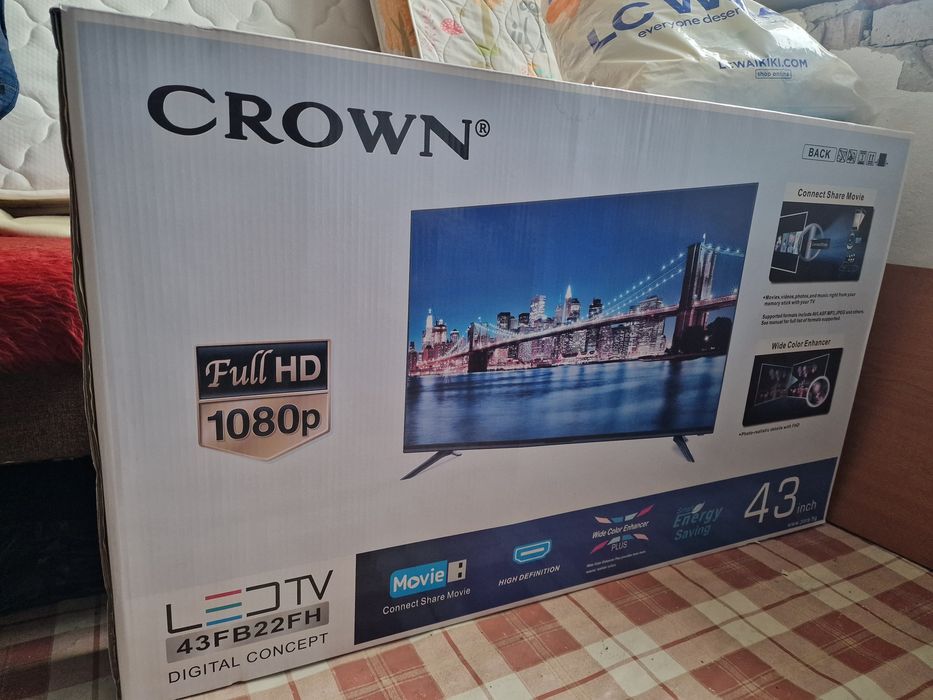 Телевизор 43 инч Crown Full HD
