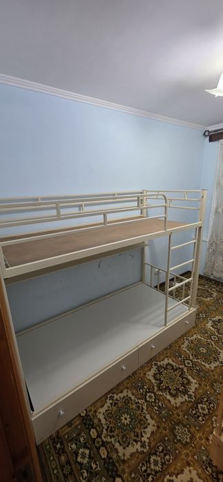 Металлические двухъярусная кровать. Икки каватли кровать