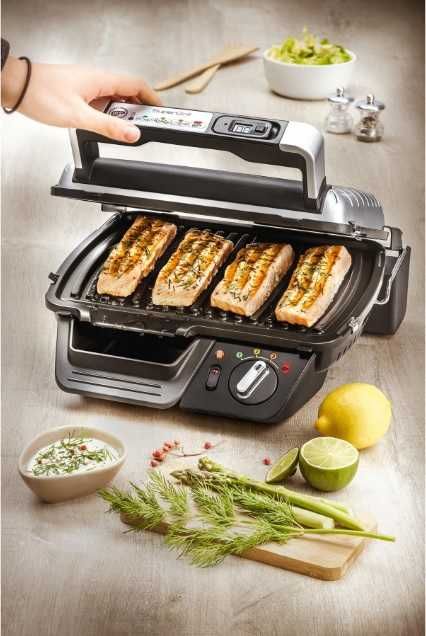 Sigilat Gratar electric cu timer Tefal Super Grill GC451B12 InoxNegru