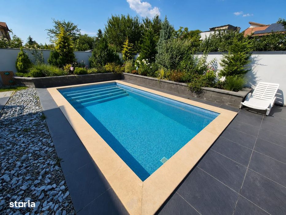 Vilă de lux cu piscină,teren 400 mp, Chiajna,Rosu
