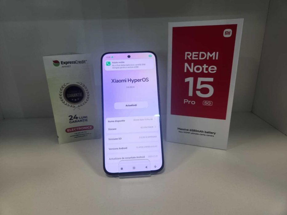 Xiaomi Note 15 PRO 8/256 GB (Ag8 Tudor/B74975) – Garantie 2 Ani!